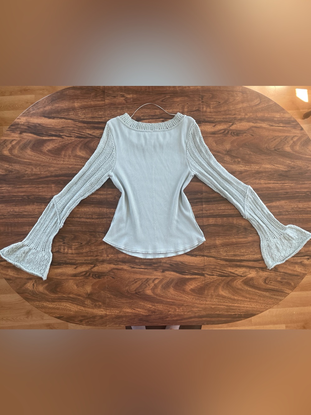 Free People Sage Knit-Trim Ribbed Long Sleeve Top - Picture 2 of 11